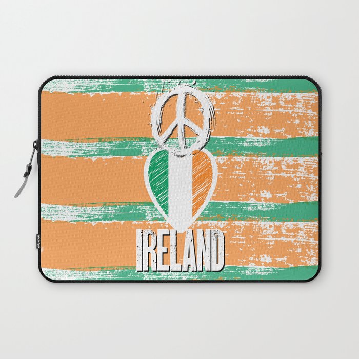 Peace, Love, Ireland Laptop Sleeve