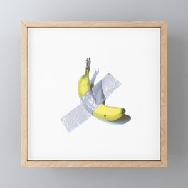 Banana Duct-taped Framed Mini Art Print