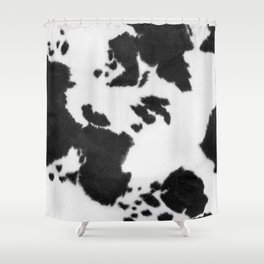 Hygge Cowhide Spots - Print with No Real Texture (farmhouse minimalism) Shower Curtain