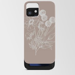 Floral Line Drawing iPhone Card Case