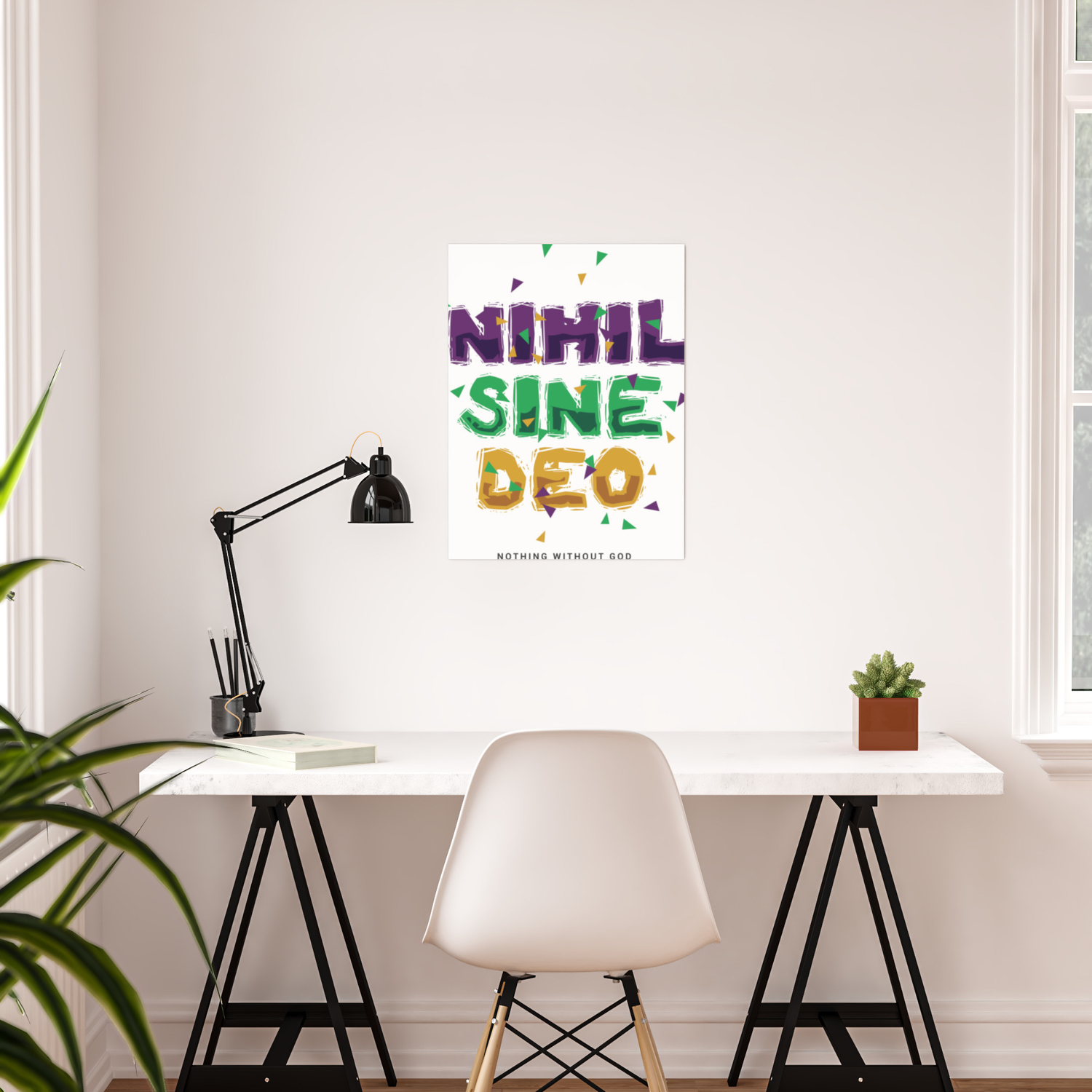 Nihil Sine Deo Latin Nothing Without God Poster By Passionloft Society6