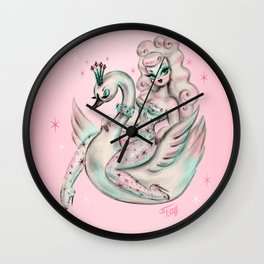 Swan Pixie Burlesque Girl Wall Clock