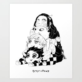 chibi characters art prints to match any home s decor society6