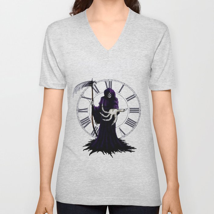 The Grim Reaper V Neck T Shirt