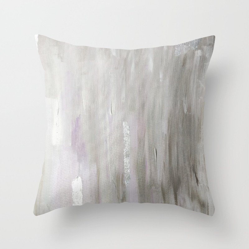 Lavender Silver Throw Pillow By Melaniab Society6