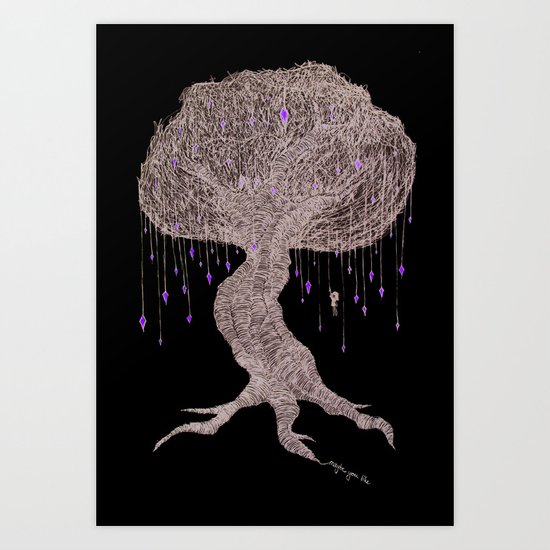 Girl In Tree Art Print