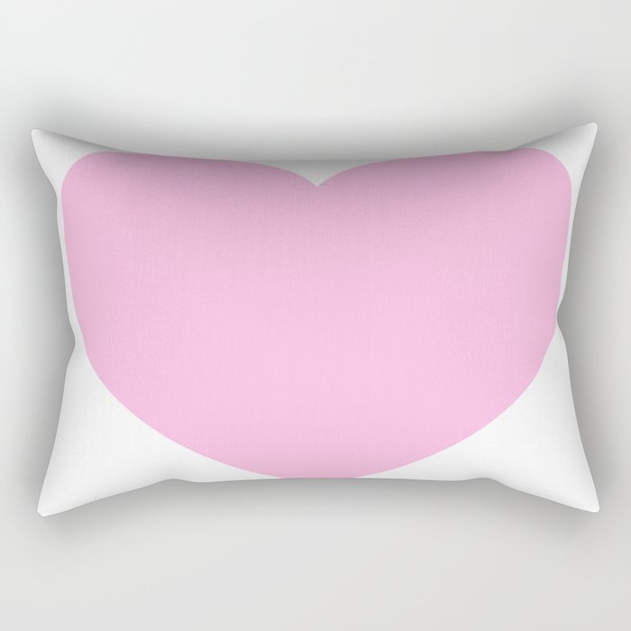 Heart (Pink & White) Rectangular Pillow