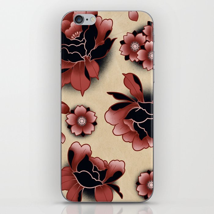 Japanese Garden - Peony Cherry Blossom iPhone Skin