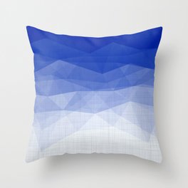 Imperial Lapis Lazuli - Triangles Minimalism Geometry Throw Pillow
