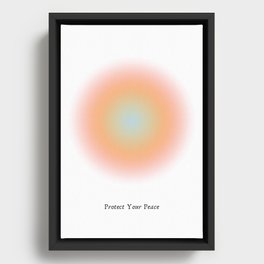 protect your peace Framed Canvas