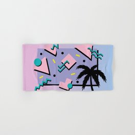 Memphis Pattern 25 - Miami Vice / 80s Retro / Palm Tree Hand & Bath Towel