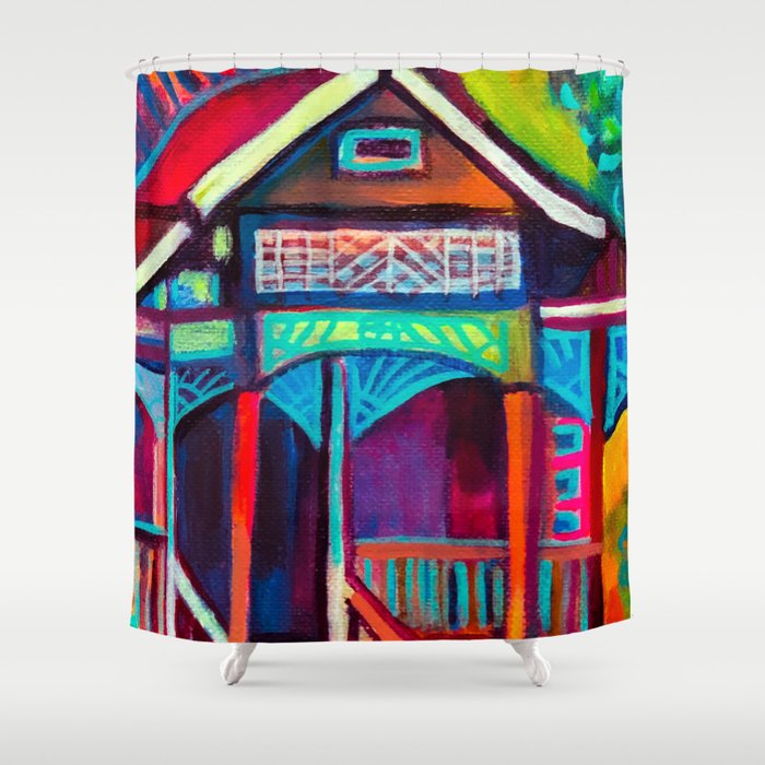 Trinidad House I Shower Curtain by Rebecca Foster Society6