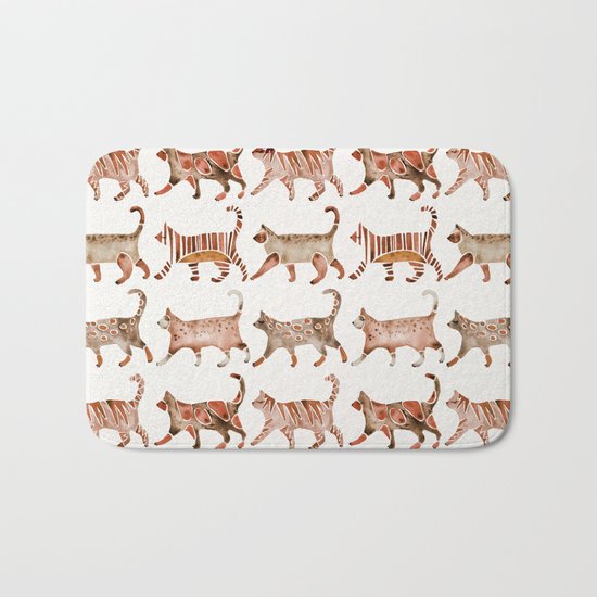 Cat Collection – Sepia Palette Bath Mat