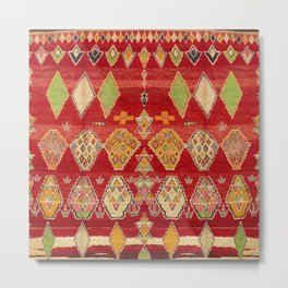 Vintage Moroccan Berber design Rug Metal Print | Illustration, Pattern, Berber, Watercolor, Boho, Abtsract, Bohemian, Traditional, Graphicdesign, Artworks 