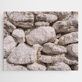 Brick Simplistic Photograph | Simple and Minimal Image | Pattern and Motif Photography | Grey & Brown Jigsaw Puzzle