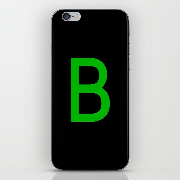 LETTER B (GREEN-BLACK) iPhone Skin