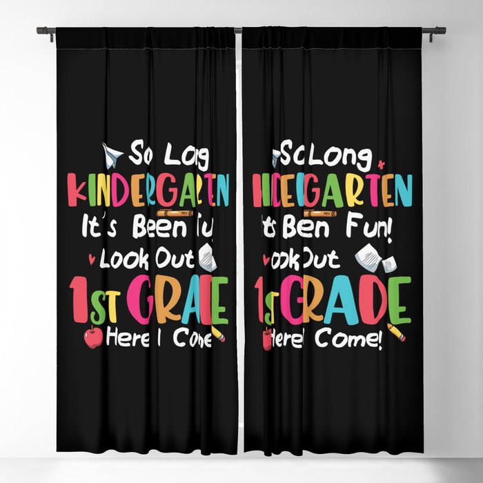 Kindergarten Fun 1st Grade Here I Come Blackout Curtain