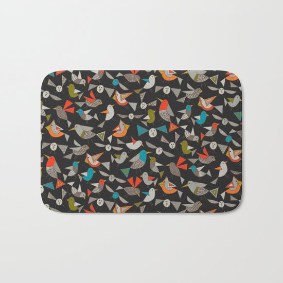 just birds dark Bath Mat