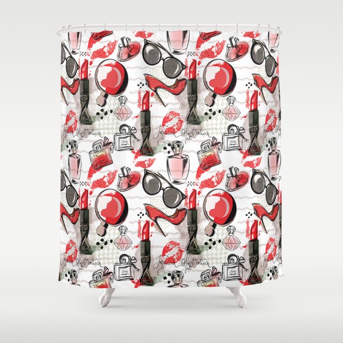 Fashionista Girl Shower Curtain By Amethyst93