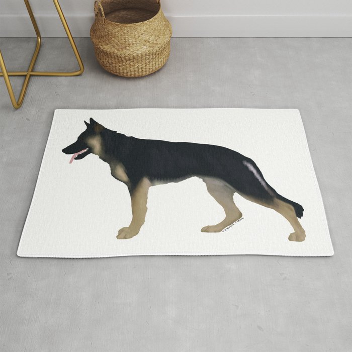German Shepherd Black Tan Blanket Art Print by 2woofs1meow Society6