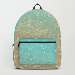 Sparkling Gold Aqua Teal Glitter Glam #1 #shiny #decor #society6 Backpack