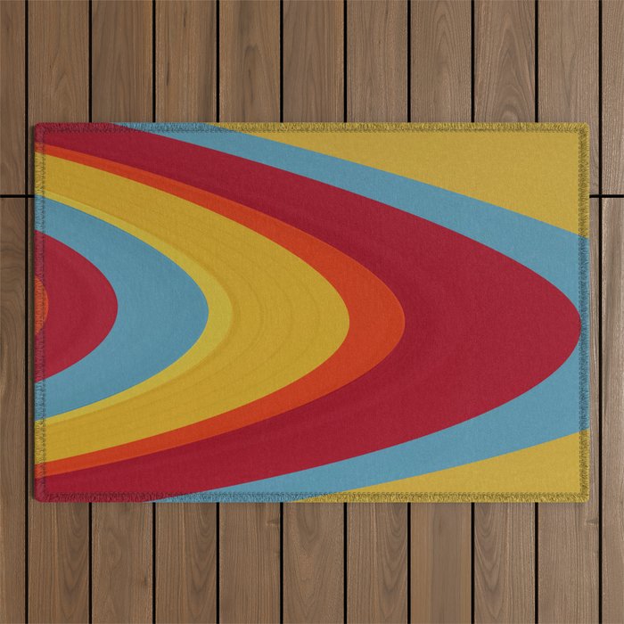 Saturn Rings - Abstract Outdoor Rug