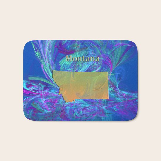 Montana Map Bath Mat