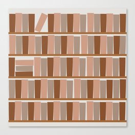 bookshelf (brown tone family) Canvas Print