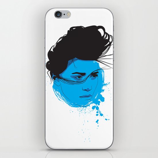 Black, blue & white I iPhone Skin
