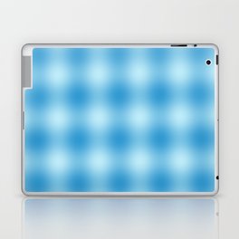 Trippy Blue Gradient Checkerboard Gingham Pattern Laptop Skin