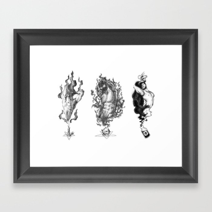 3 Demons SPOOKYDOODs Framed Art Print