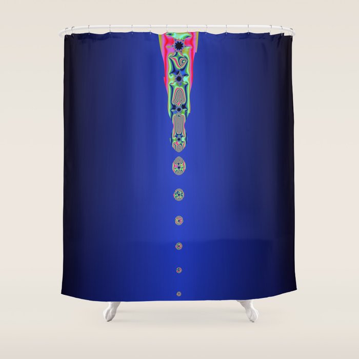 Drops Of Colour Dark Blue A12 Shower Curtain By
