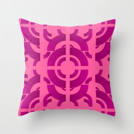 Pink Rainbow Arches Throw Pillow