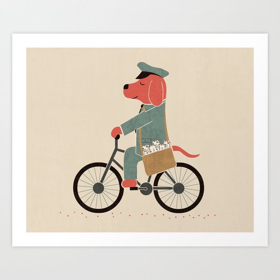 Postdog Art Print