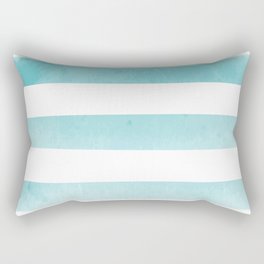 watercolor ocean stripes Rectangular Pillow