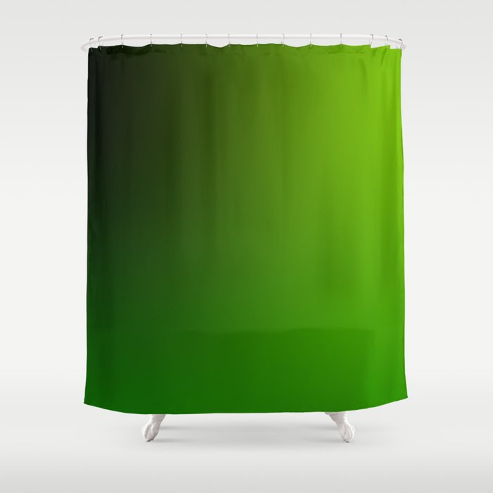 18 Green Gradient Background 220713 Valourine Digital Design Shower Curtain