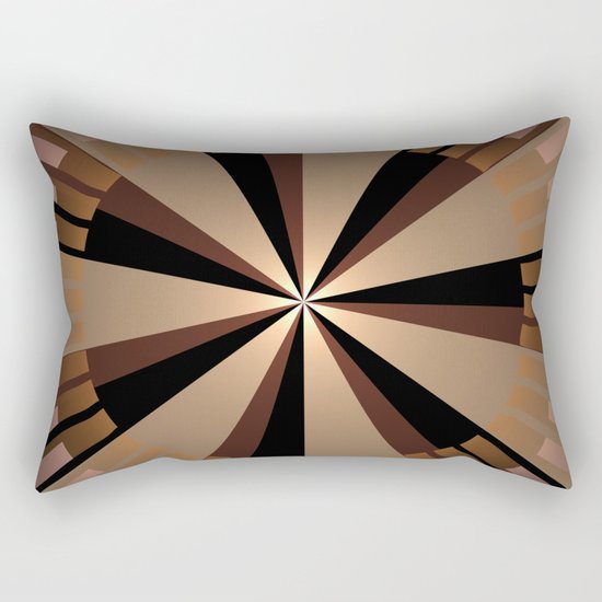 Golden beams, geometric pattern abstract Rectangular Pillow