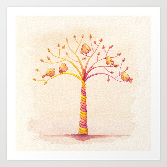 April Tree Art Print