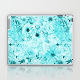 phthalo turquoise floral bouquet aesthetic cluster Laptop Skin