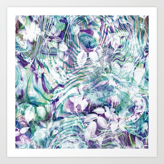 Leaf pattern Art Print