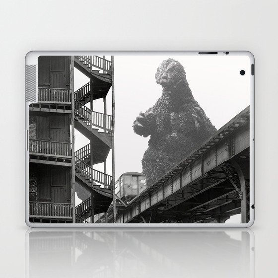 1941 Godzilla Chicago Elevated Train Visit Laptop & iPad Skin