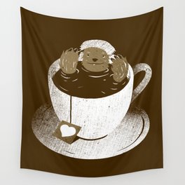 Monday Bath Sloth Coffee Wall Tapestry