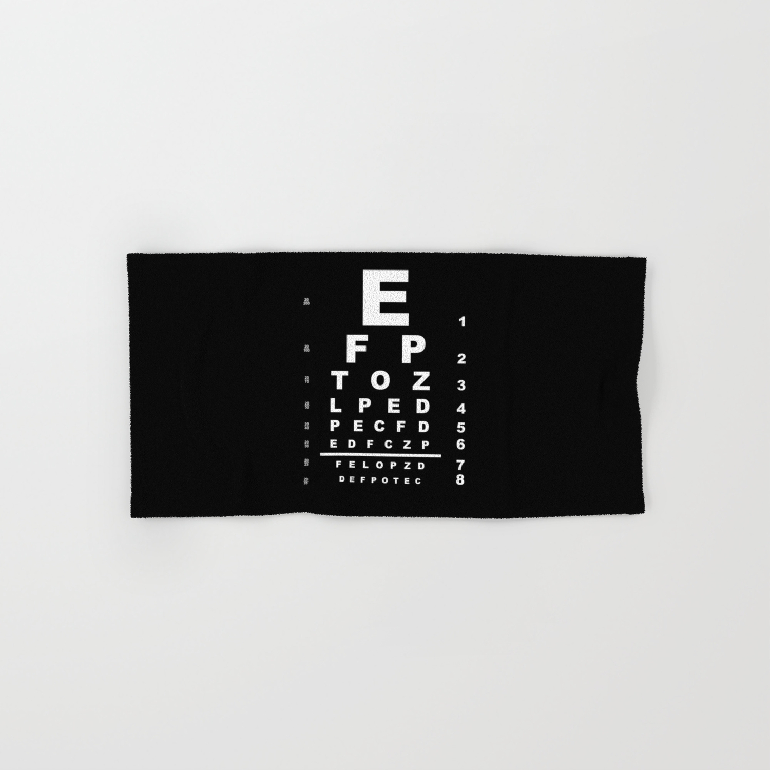Inverted Eye Test Chart Hand Bath Towel By Homestead Society6