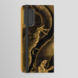 Descending and Ascending Dragons by Katsushika Hokusai Android Wallet Case