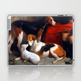 A Couple of Foxhounds with a Terrier the Property of Lord Henry Bentinck Laptop Skin