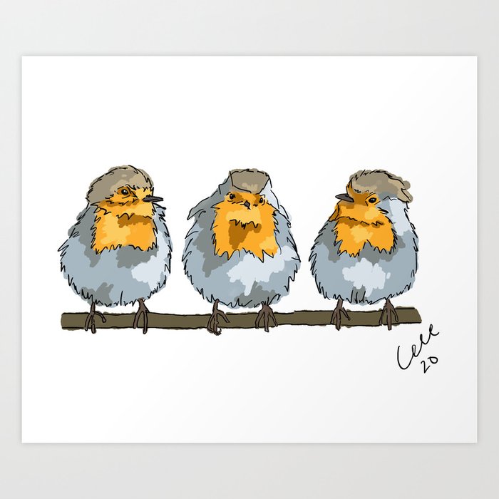 Yellow Birds Art Print