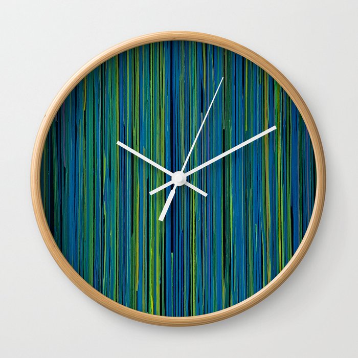 Color Drip Blue Wall Clock