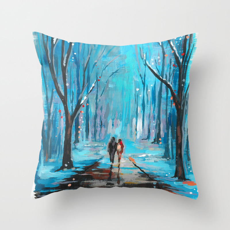 Walking In Winter Wonderland Original Abstract Contemporary Art