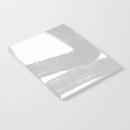 Abstract Minimalist Painted Brushstrokes 1 in Light Gray Notebook