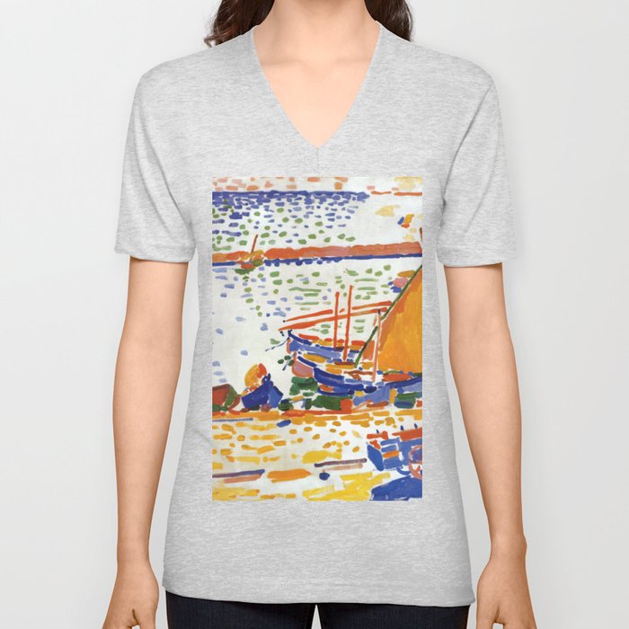 André Derain - Port de Collioure V Neck T Shirt